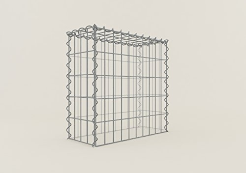 GABIONA - Gabione 50 x 50 x 20 cm - Anbau-Korb Typ 3 (ohne Bodengitter) - Gabionenkorb mit Maschenweite 5 x 10 cm