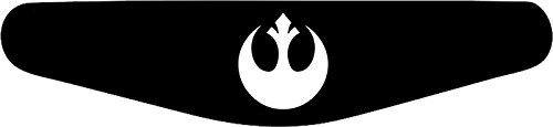 Autocollant pour barre lumineuse de manette PlayStation PS4 Motif au choix Star Wars Rebel (schwarz) noir