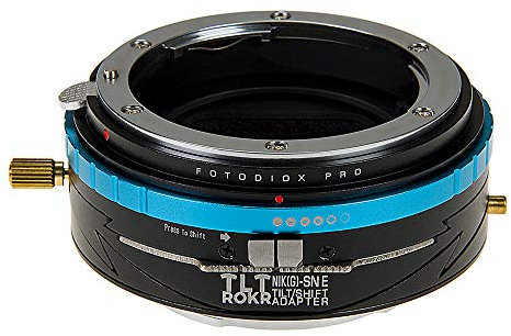 Fotodiox Pro TLT ROKR Tilt/Shift Lens Mount Adapter Compatible with Nikon F-mount G-Type Lenses to Sony E-Mount Cameras TLTROKR-NikG-SnyE