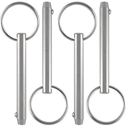4 Pack Quick Release Pins, Diameter 5/16(8mm), Usable Length: 2-1/4(57mm), Full 316 Stainless Steel, Bimini Top Pin, Marine Hardware, All Parts are Made of 316 Stainless Steel