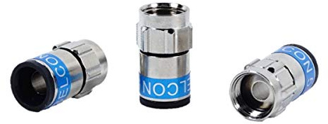 100x Cabelcon F-56 5.1W Self Install Nitin mit integriertem O-Ring F-Stecker blau RG6 / 7mm