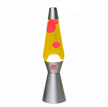 I-TOTAL® - Lampada Lava, effetto bolle, lava lamp colorata (Rossa/Gialla)