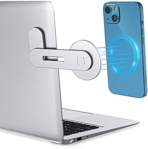TechMatte Magnetische Handyhalterung für Laptops, kompatibel mit iPhone 14 13 12 Pro Max, iPhone 14 Plus, Peloton Bike, Monitorerweiterung, tragbarer elektronischer Geräteständer, Griff, tragbar
