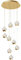 Lucande LED Pendelleuchte Hayley (Design, Modern) in Gold/Messing aus Glas (9 flammig) - Hängelampe Esstischlampe Hängeleuchte Wohnzimmerleuchte