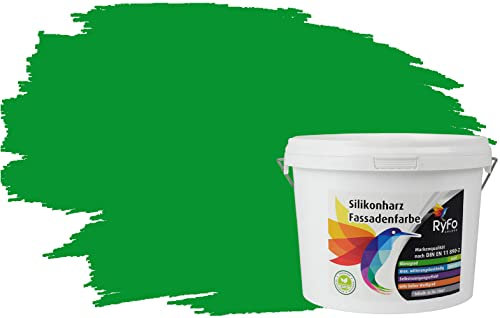 RyFo Colors Silikonharz Fassadenfarbe Lotuseffekt Trend Hulk-Grün 3l