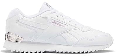 Reebok Women Glide Ripple Clip Sneaker, Ftwr White/Ftwr White/Rose Gold, 8