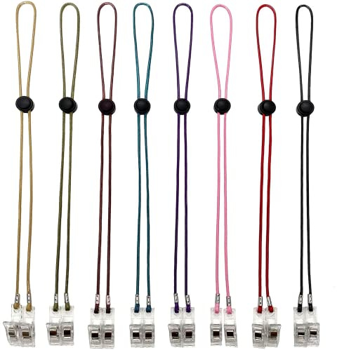 8 Stück Servietten-Clips Latzhalter Clips für Erwachsene verstellbare Serviettenkette für Männer Weihnachten Serviettenhalter für Esszimmer Restaurant Hotel