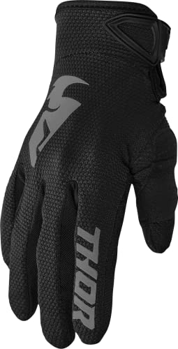 Thor Sector S20 Handschuhe Enduro MX Motocross Gloves schwarz grau - Enduro Offroad Cross Downhill MTB Gloves (M)