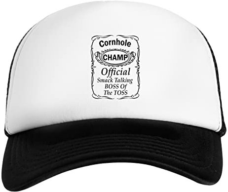 Cornhole Champ Boss of The Toss Weiß Schwarz Unisex Kinder Baseball Cap Kids White Black