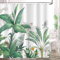 Bonhause Duschvorhang Blätter Grün Bananenblätter Tropische Pflanzen Duschvorhänge 180 x 180 cm Anti-Schimmel Wasserdicht Polyester Stoff Waschbar Bad Vorhäng für Badzimmer mit 12 Haken