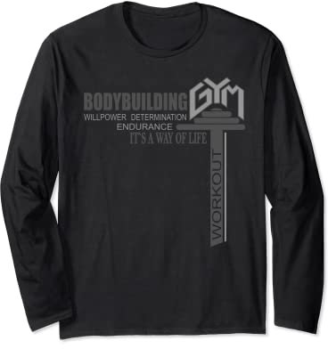 Gym, Fitness Outfit für Workout, Bodybuilding, Krafttraining Langarmshirt