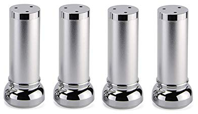NOVOCE Furniture Feet,Table Legs,Protector Feet,4Pcs Sofa Legs,Table Feet,Used for Beds,Desks,Chairs,Adjustable Height,Waterproof,Silver Cabinet Feet,Various Sizes,10cm/4in