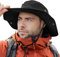 Comhats Großer Sonnenhut Herren Breiter Krempe UV-Schutz - Safari, Wander, Tropen für Sommer Outdoor-Aktivitäten, Wasserdicht & Winddicht - Ideal zum Wandern, Angeln, Spazieren, Segeln Schwarz M/L