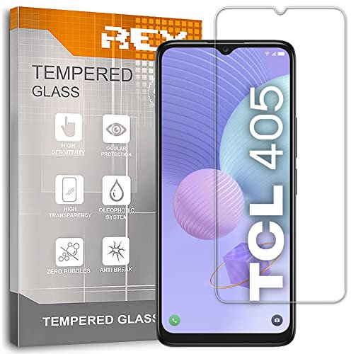 REY Pellicola salvaschermo per TCL 405 - TCL 406 - TCL 408, Vetro temperato, di qualità Premium