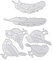 SG Store 4 Stück Vögel & 2 Stück Feder Stanzformen Kartenherstellung Prägeschablonen Kohlenstoffstahl Schablonenform für Scrapbooking Album DIY Dekoration Basteln