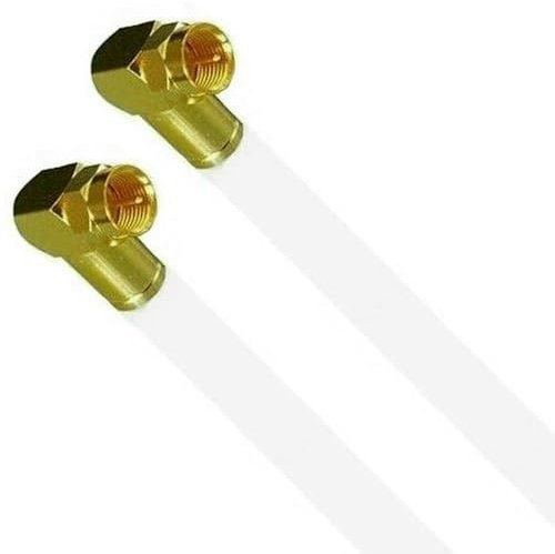 AC-Sat-Corner Vodafone Station Cable Router Netzwerk Anschlusskabel Deluxe Premium Kabel 8K Gold Winkel/Winkel Weiß 3 Meter