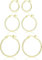 Dochais Gold Hoop Ohrringe für Frauen 14K Echtgold vergoldet Reifen mit 925 Sterling Silber Post Gold 15-20-30mm