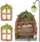 EDWINENE Feentür, Wichteltür Gartendeko, Miniatur Elfen-Tür und Fenster für Outdoor Bäumedekoration—leuchtenden Baum Garten Tür für Geschenk (Pilz 3)