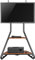 Maclean MC-455 Soporte Esquinero Independiente para TV, Estilo Bauhaus, Estantes de Madera de Dos Niveles, 40 kg máx., 37-75''