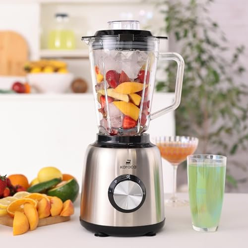 Karaca Inox 1,5 Litre Bol en Verre Inox Smoothie Blender