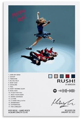 MOOOY Måneskin-Poster, Rush-Album-Cover, Canve-Poster für Zimmer, ästhetische, dekorative Malerei, Wandkunst, Wohnzimmer, 30 x 45 cm