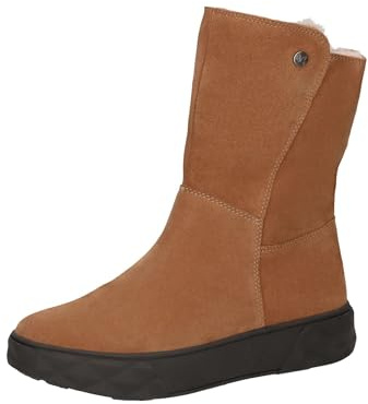 Caprice Damen Stiefel mit Reißverschluss aus Leder, Braun (COGNAC SUEDE), 39