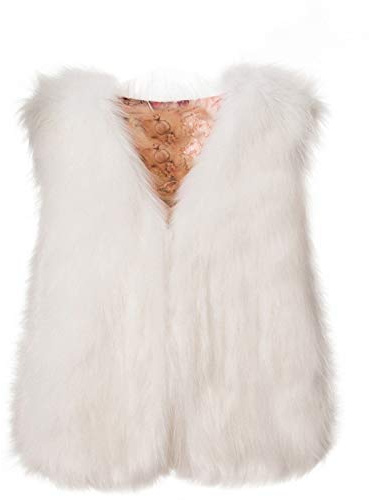 Damen Fellweste Kunstpelz Weste Kurzweste Kunstfell Mantel Jacke Faux Pelz Waistcoat Ärmellos Winterjacke Parka Fell Mäntel Tops
