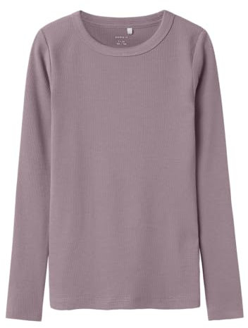 Name it kids Mädchen Nkfnakal Ls Noos Top, Elderberry, 134-140 EU