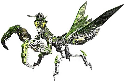 RIKCAT 3D-Puzzle-Modellset aus Metall für Erwachsene, 1109-teiliges 3D-mechanisches Gottesanbeterin-Modell aus Metall, mechanisches Insektentiermodell aus Edelstahl zum Selbermachen B