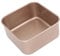 HAOHIZE Auflaufform Klein, Quadratische Kuchenformen zum Backen, Backform Kastenform, Verdicktes Backblech aus Kohlenstoffstahl für Kuchen, Brot, Grillen (17x8cm)