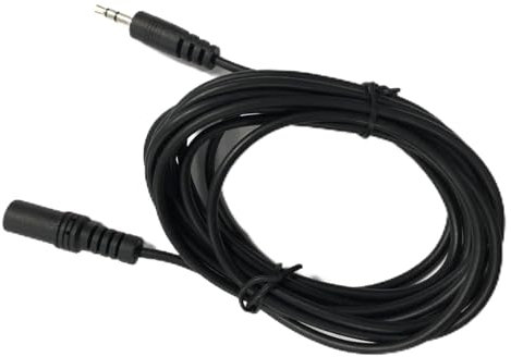 Glowster Cable de audio de 3,5 mm macho a hembra, 1,5 m, negro, ideal para conectar dispositivos de audio y auriculares.