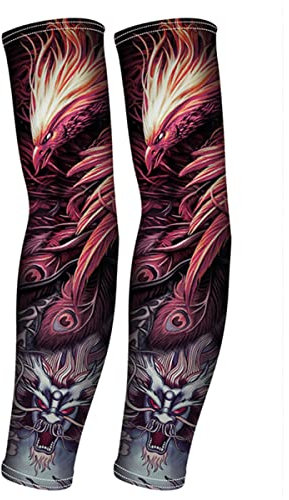 RU-X Manicotti Braccia per Tatuaggio,Donne Uomo,Pallavolo,Ciclismo,Tennis,Running,Disponibile in Estate e Inverno