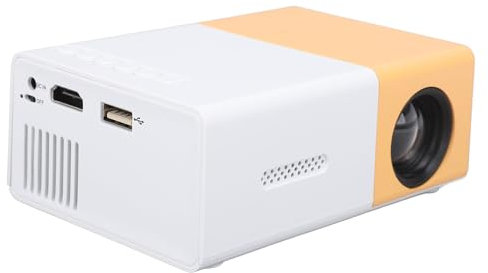 Mini Proyector YG300 Pro, Proyector de Películas Portátil, Proyector Doméstico, Compatible con Dispositivos iOS y Android, Proyección de 24 a 60 Pulgadas, Altavoz (Enchufe