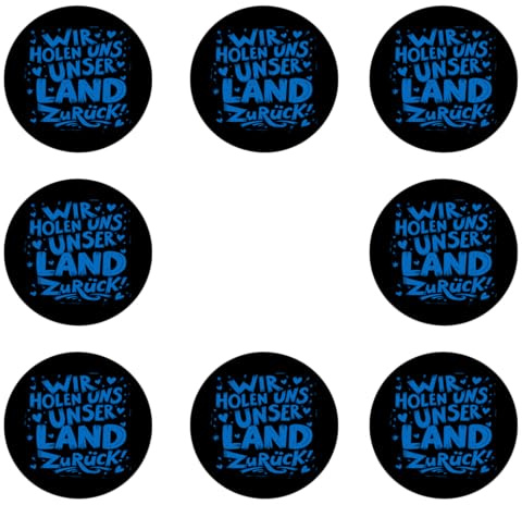 Sammys Shirt Store 48 Stück Aufkleber 4cm rund Wir Holen Uns unser Land zurück Sticker Sparpack gut haftend Aktiv Werden 4 cm