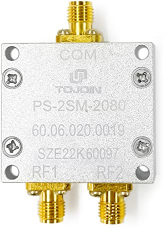 TOJOIN 2 Stück Power Divider 2-8 GHz passiver 2-Wege-Verteiler SMA-Steckverbinder Splitter für RF/Mikrowelle Maße Antennensystem (PS-2SM-2080)