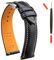 Gomvadr Leder Uhrenarmband pflanzlich gegerbtes Top-Grain-Lederarmband, 16 18 19 20 21 22mm Schnellspanner-Ersatzarmbänder (Schwarz/Silberne Schnalle, 20mm)