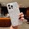 LAPOPNUT for iPhone 16 Pro Max Case,Bling Glitter Paillette Clear Shockproof Phone Case for Women Girls,Cute Sparkle Bumper Crystal Silicone Slim Cover for iPhone 16 Pro Max 6.9,Silver