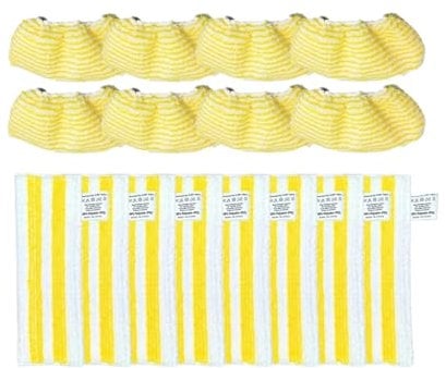 YIKRAOS Compatibile con Karcher Easyfix SC2 SC3 SC4 SC5 Aspirapolvere Portatile di Ricambio in Microfibra Panno for Pulizia Mop Pad Copertura Parti for Scopa a Vapore(Set12)