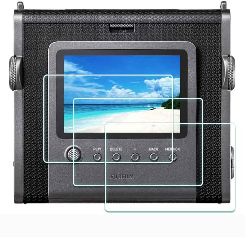ULBTER Displayschutzfolie für Fujifilm Instax Wide EVO Fuji Sofortbildkamera, gehärtetes Glas, Härtegrad 9H, kratzfest, blasenfrei, 3 Stück