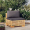 Fasba 3-TLG. Garten Lounge Holz, Outdoor Sofa, Gartengarnitur, Garten Loungemöbel Set, Balkon Lounge Klein, Sitzgruppe Gartenmöbel, Massivholz Teak/ 319159