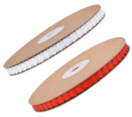 HAWILLOSCH 2stücke Herzband Weiß Und Rot Für Hochzeiten Valentinstag Geburtstagsfeiern Und Romantische Dekorationen Vielseitiges Geschenkband Für Kreative Projekte