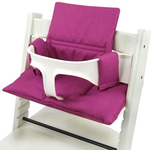 BAMBINIWELT Ersatzbezug Bezug Sitzkissen Kissen-Set Sitzverkleinerer kompatibel mit STOKKE Tripp Trapp für Hochstuhl-Kinderstuhl ORG. MELIERT (meliert pink)