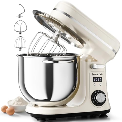 Neretva Super Stable Stand Mixer with Low Noise Operation, 6.34 QT Capacity