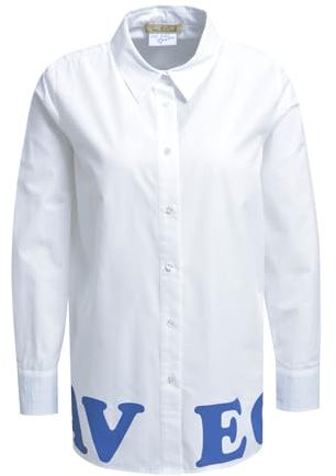 Smith & Soul Shirt Collar Blouse with Wording at