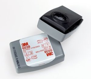 2 Filtri per POLVERI 3M P3R carboni attivi mod.6038 per tutta la serie 6000 7000