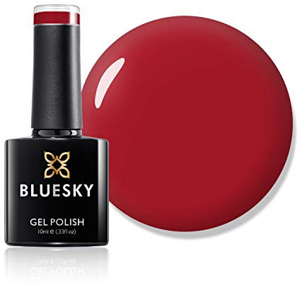 Bluesky Gel Nail Polish, Pillar Box Red D160, Bright, Colour, Dark, Love, Red,Winter Long Lasting, Chip Resistant, 10 ml (Requires Drying Under UV LED Lamp)