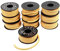 sourcing map 10pcs en PVC flexible jaune nombre 0-9 Imprimer 1,5 mm2 Câble Fil Tag Marqueurs