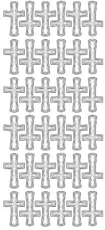 Diseño de contornos Cruz plata, arco 10 x 23 cm