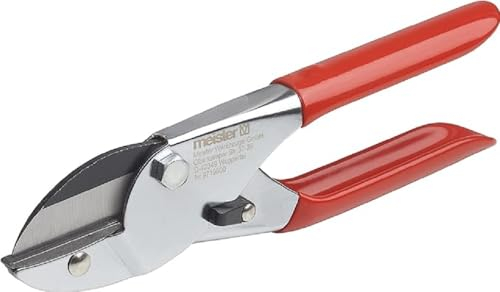 Meister Gartenschere mit Amboss-Klinge - Geeignet für trockene Zweige & Äste / Rosenschere / Rebschere / Floristenschere / Strauchschere / Amboss-Schere / 9719800, Silber, Schwarz, Rot