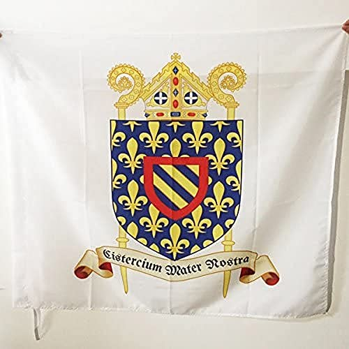 AZ FLAG - Flagge Zisterzienser - 90x90 cm - Wappen Des Zisterzienserordens Fahne 90 x 90 Cm Scheide Für Mast - Flaggen